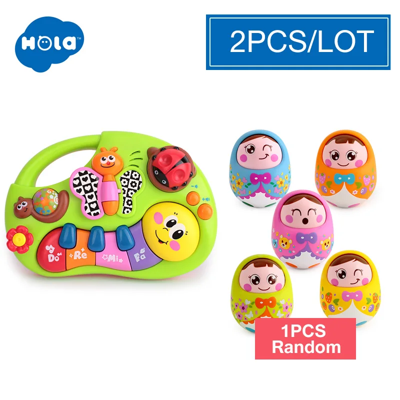 HOLA 927 детские игрушки обучающая машина, игрушка с подсветкой и музыкой и обучающими сюжетами, Игрушка музыкальный инструмент для малышей 6 месяцев - Цвет: Розовый