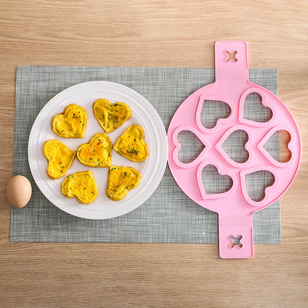 Силиконовая форма для блинов в форме сердца яиц 7 отверстий антипригарная жарки