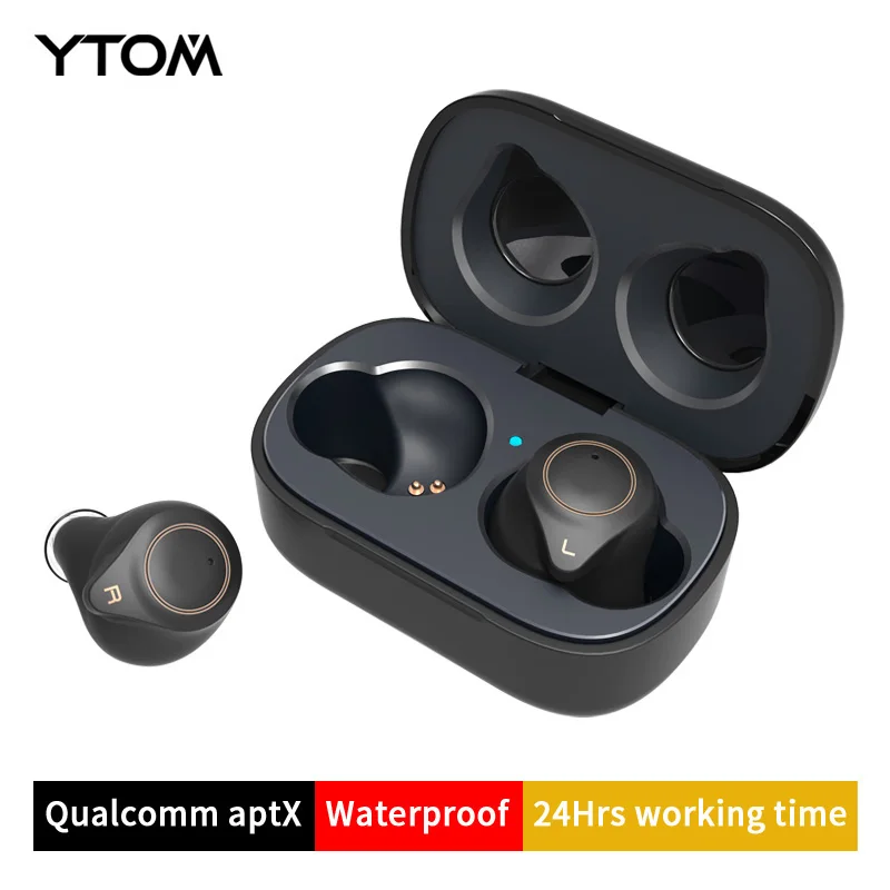 YTOM T1 Поддержка AptX ACC TWS настоящие Беспроводные Bluetooth 5,0 наушники CVC8 шумоподавление с супер бас HD микрофон гарнитура наушники