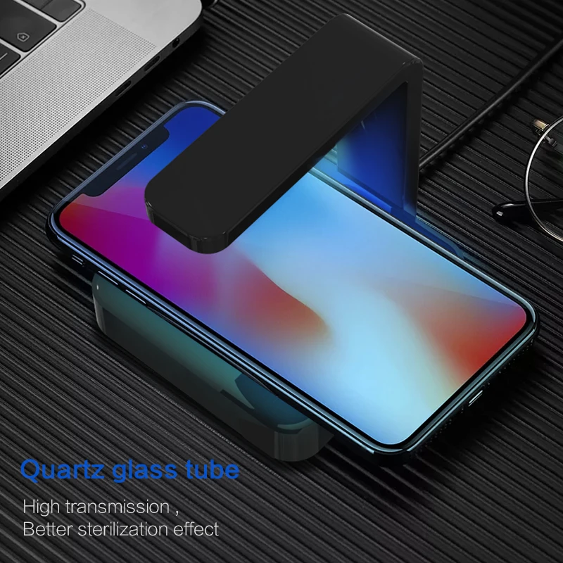 

UV sterilizer with smart phone Wireless Charger led lamp for Mask and phones disinfection