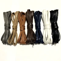 1 pair waxed shoelaces leather waterproof flat shoe laces unisex boots shoelace length 47