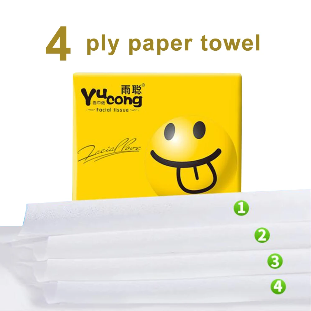 Оригинальная древесная целлюлозная бумага 4 слоя мягкой бумаги в рулонах