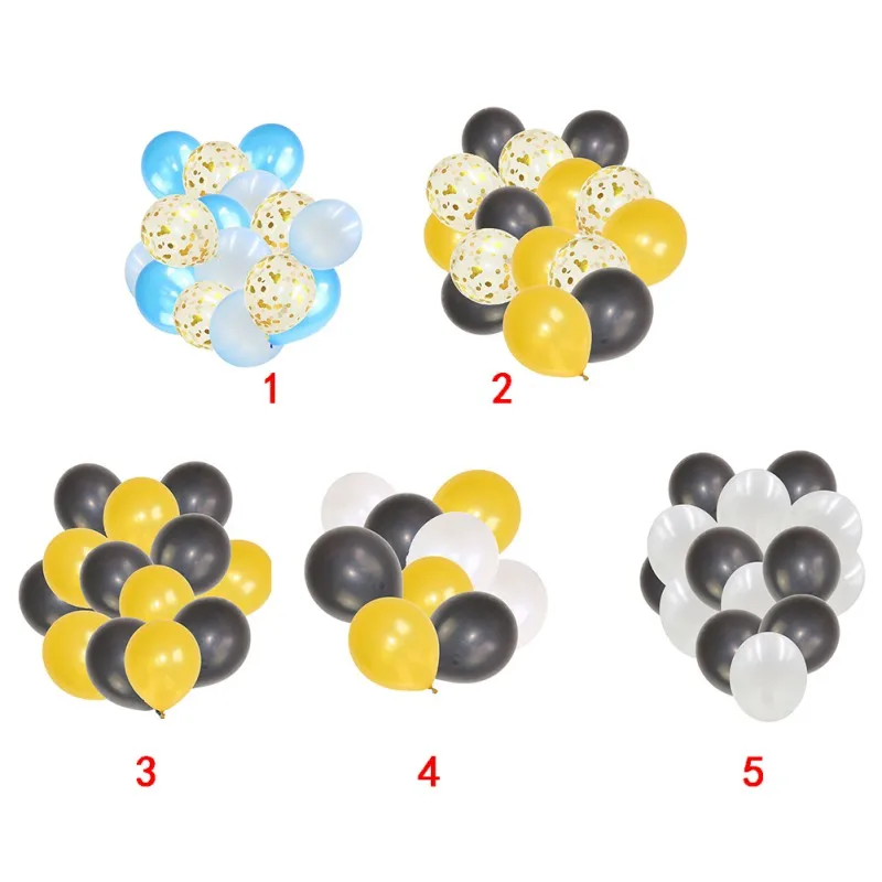 Золотые круглые прозрачные черные вечерние ные шары 12 дюймов 15 шт./30 шт.|Воздушные