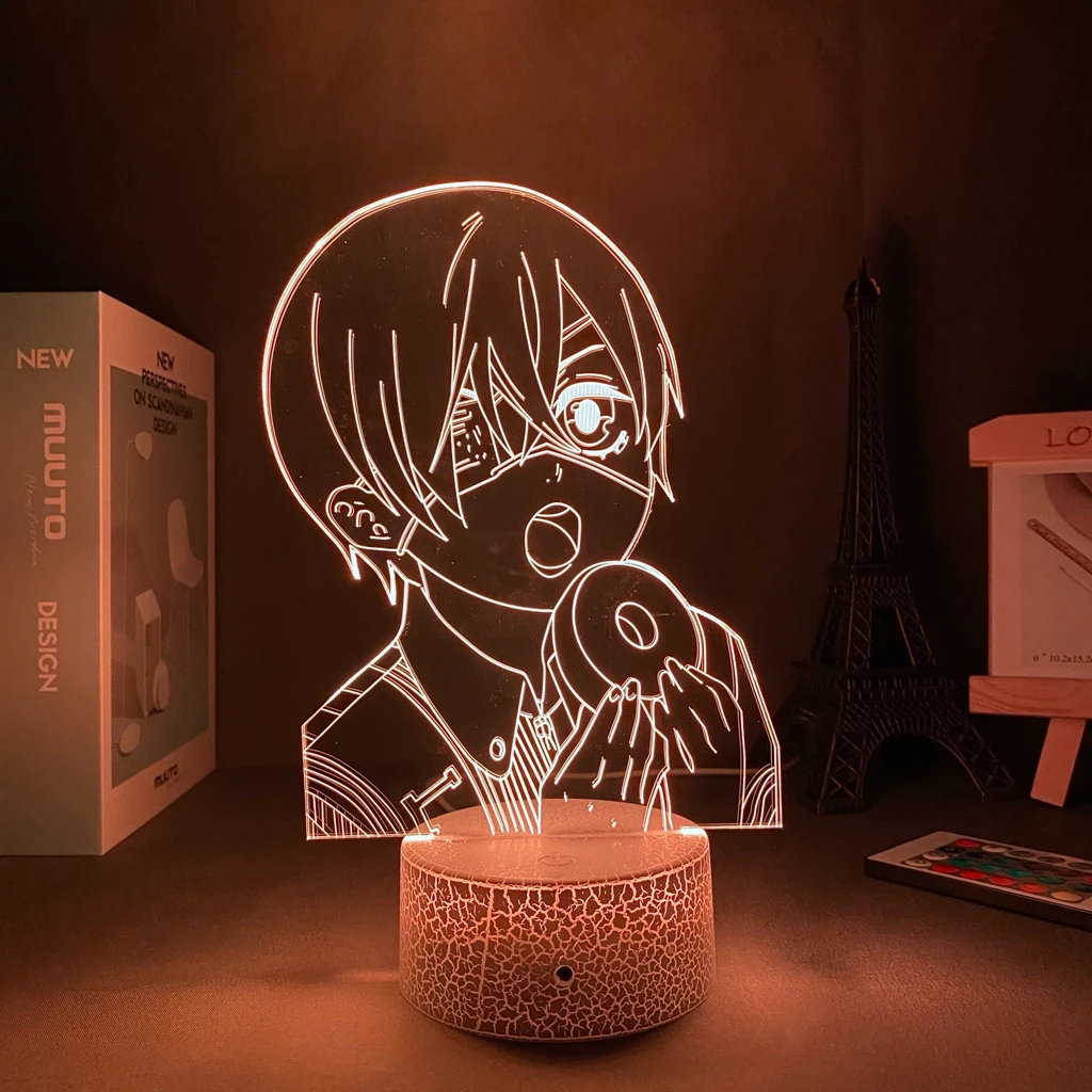 

Anime 3d Lamp Black Butler for Bedroom Decor Nightlight Birthday Gift Manga Gadget Black Butler Led Panel Lights