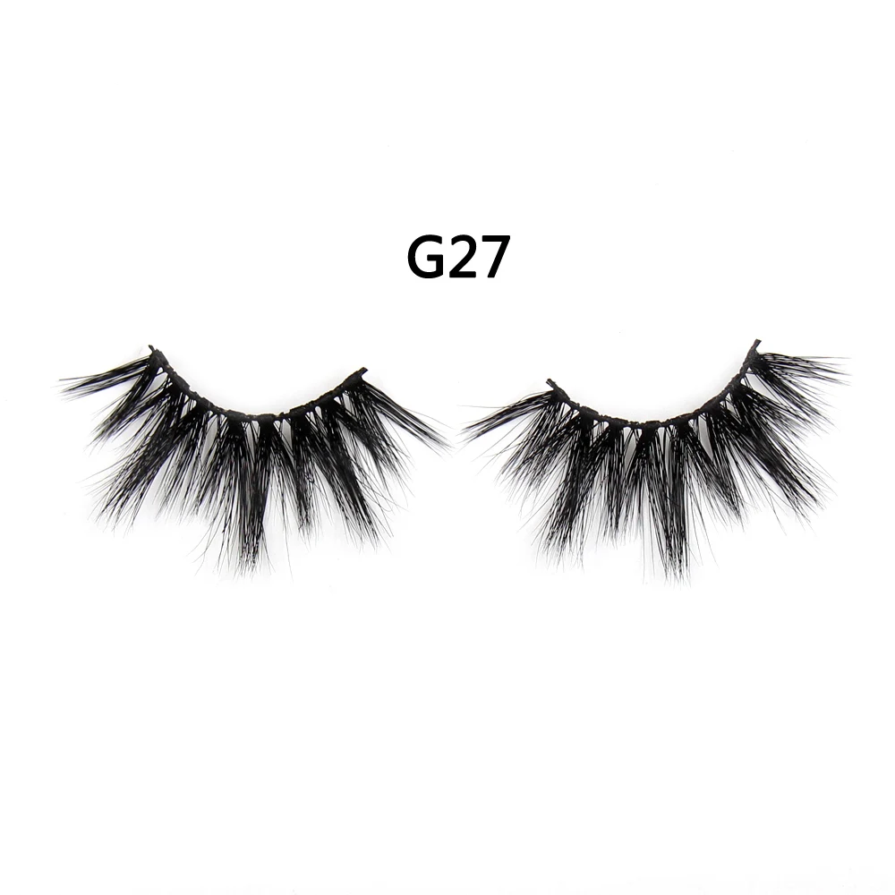 10 Pairs G27 AMAOLASH 10 пар/лот 25 мм ресницы 3D норковые ресницы высокий объем крест-накрест Драматические Длинные ресницы Пушистые Мягкие Накладные ресницы - Цвет: 10 Pairs G27