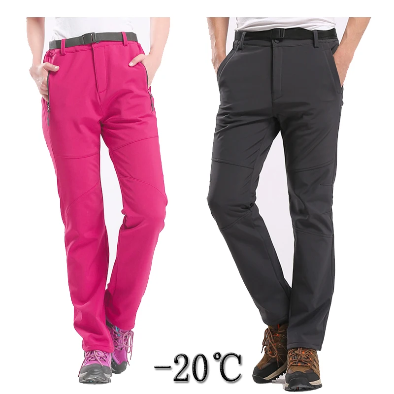 Брюки уличные 20 градусов походные брюки Зимние флисовые мужские женские лыжные