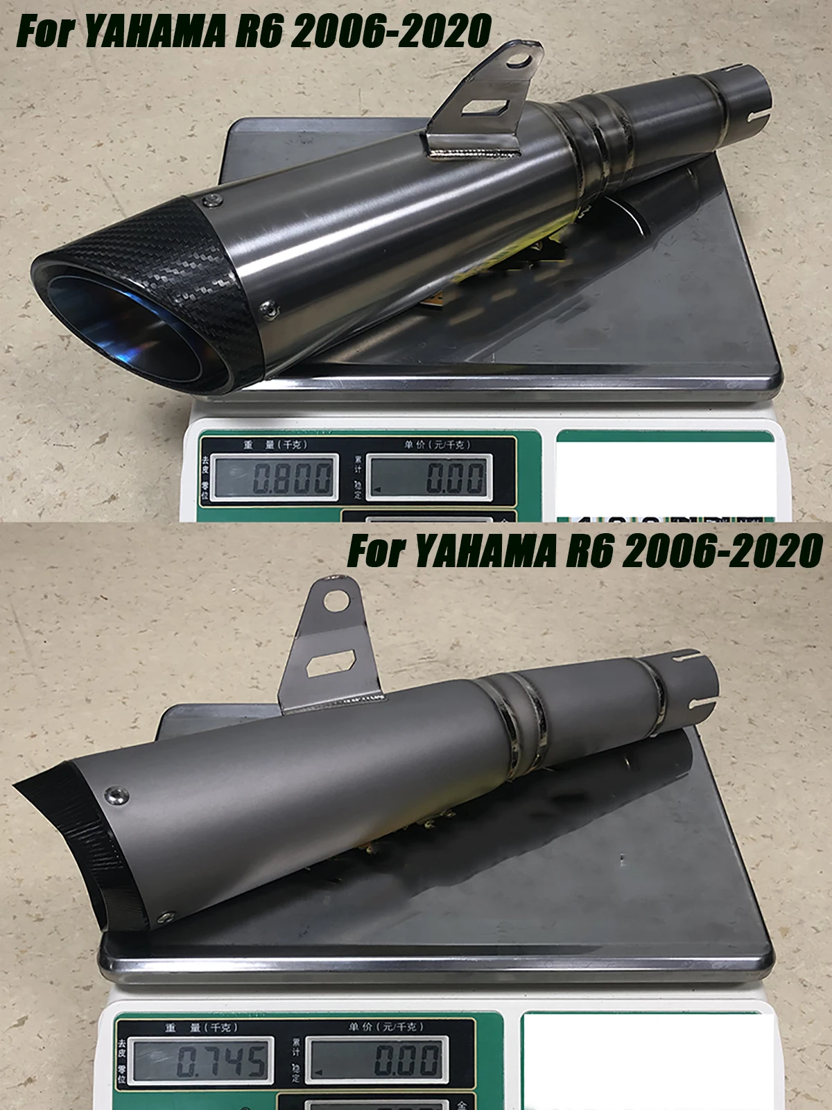 

for Yamaha YZF-R6 R6 2006-2020 Motorcycle Link Pipe Exhaust Vent Tubes Titanium Set Replace Original Muffler Baffler System