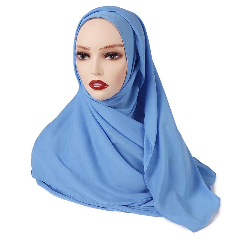 

High Quality Crinkle Chiffon Hijab Scarf Shawls Ladies Muslim Fashion Plain Wraps Headband Long scarves/scarf 175*70cm