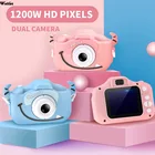 Детская Водонепроницаемая камера с HD-экраном 1080P, 1200 Вт, Пиксельная видео-игрушка, Детская мультяшная камера, уличная фотография для детей