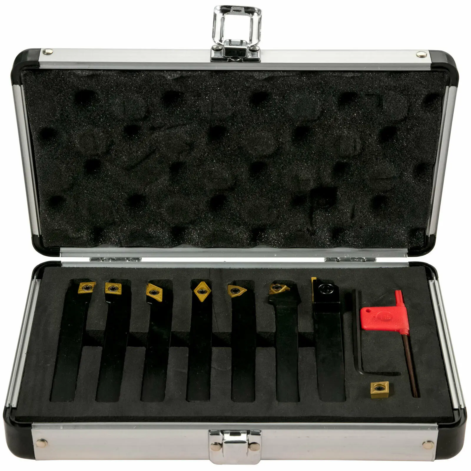 

1/2 Indexable Lathe KnifeTurning Tool Holder Lathe Bit Set with Carbide Inserts 7 Pieces Lathe Cutter Turning Lathe