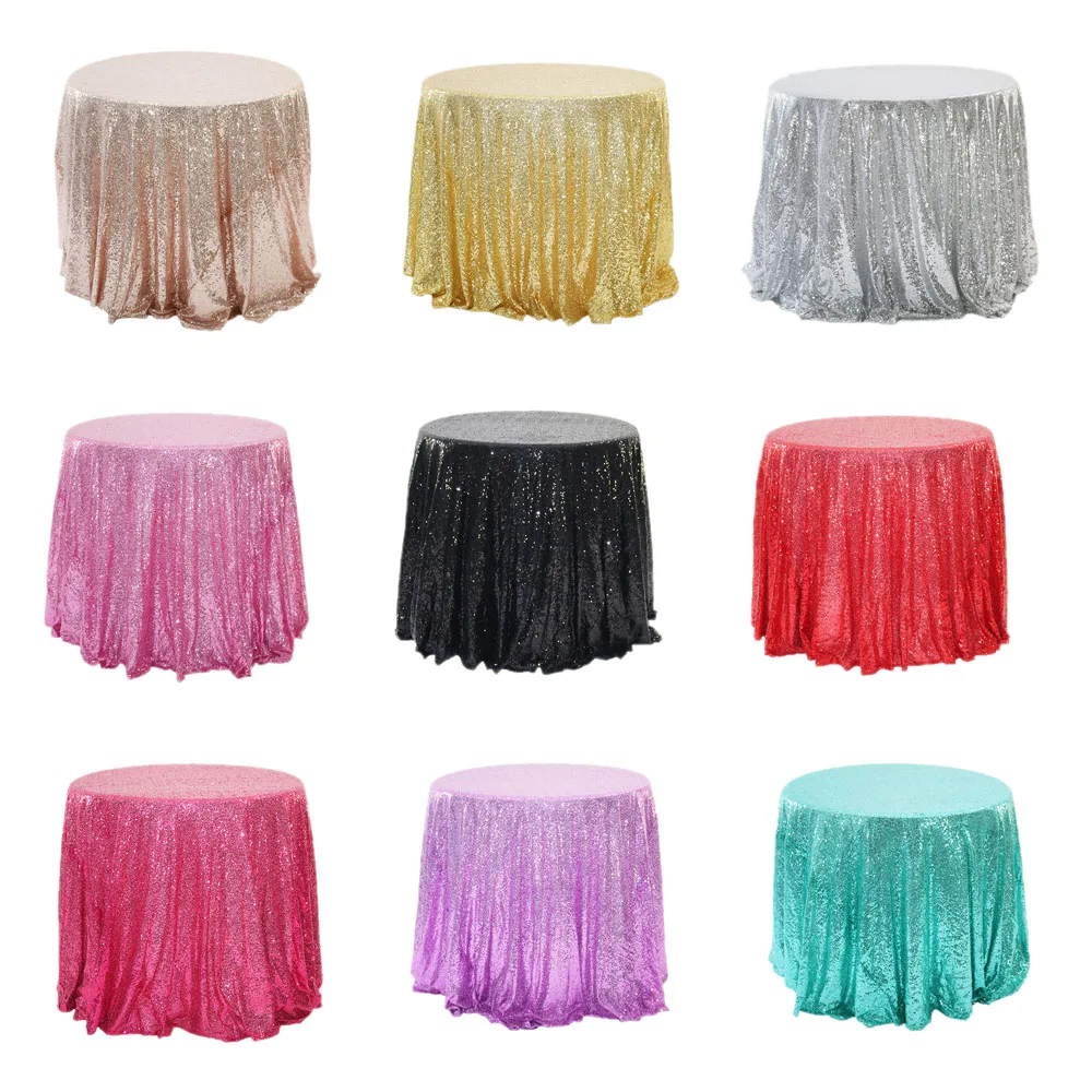 Разноцветная скатерть с блестками круглая/квадратная блестящая Скатерть для