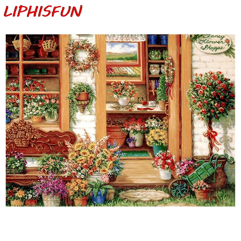 LIPHISFUN полная дрель алмазная живопись ручная вышивка крестиком Стразы