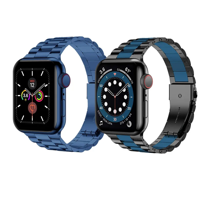 

Ремешок для Apple Watch 6 SE Band Series 5 4 3 IWatch 44 мм 40 мм, Модернизированный браслет из нержавеющей стали для Apple Watch 3 42 мм 38 мм