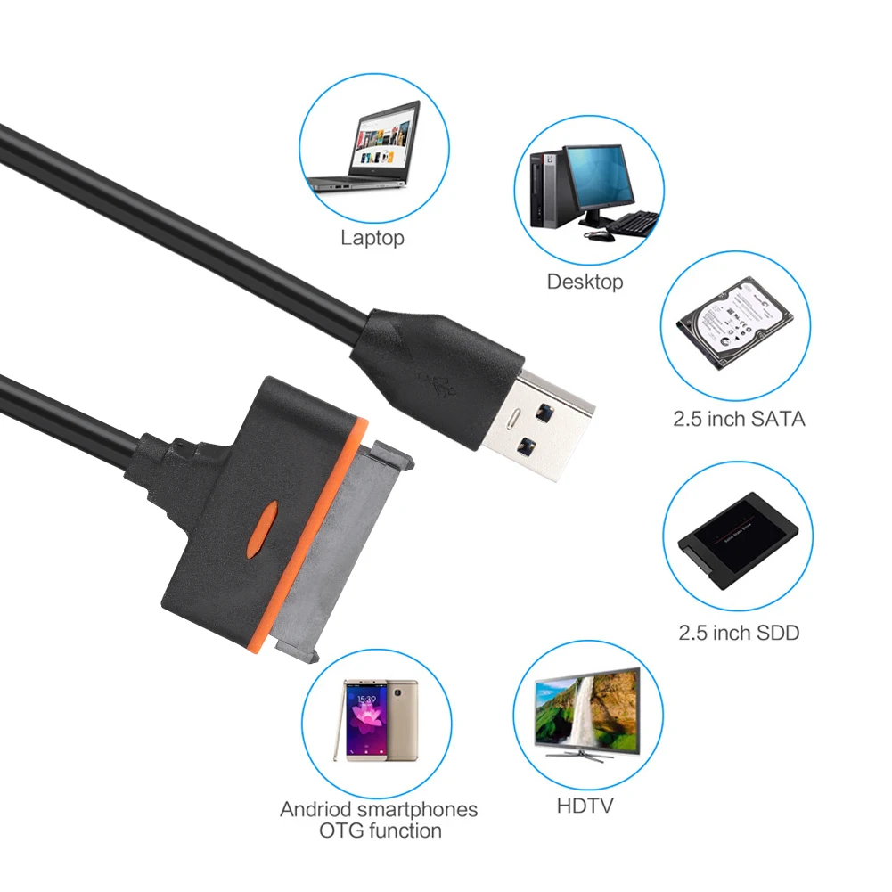 SOONHUA USB 3 0 на SATA Easy Drive кабель корпус переносного жесткого кабели для диска 5 Гбит/с