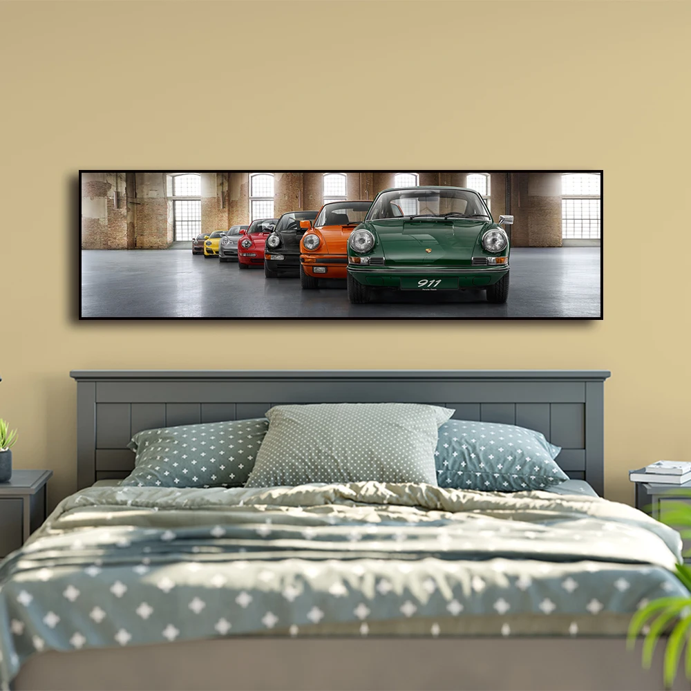 Винтажная/Ретро популярная спортивная машина 911 плакат классический автомобиль ностальгические холст картины настенное искусство для спальни hd-качество для домашнего декора печать картины
