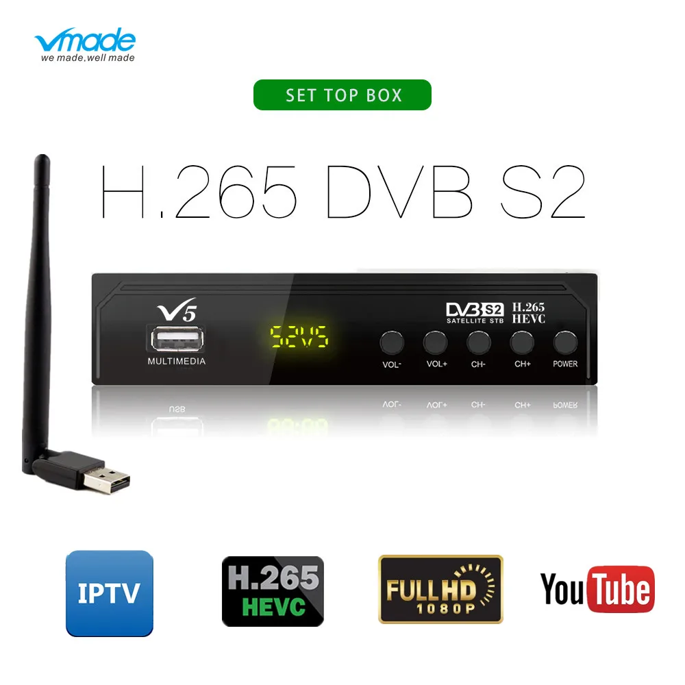 Новый декодер Dvb S2 спутниковый ТВ приемник HD DVB H.265 поддержка Европы Cccam IPTV AC3 с USB Wi