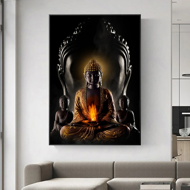 

God Buddha Wall Art Canvas Prints Canvas Art Paintings on The Wall Canvas Pictures Buddhism Posters for Home Decor Unframed