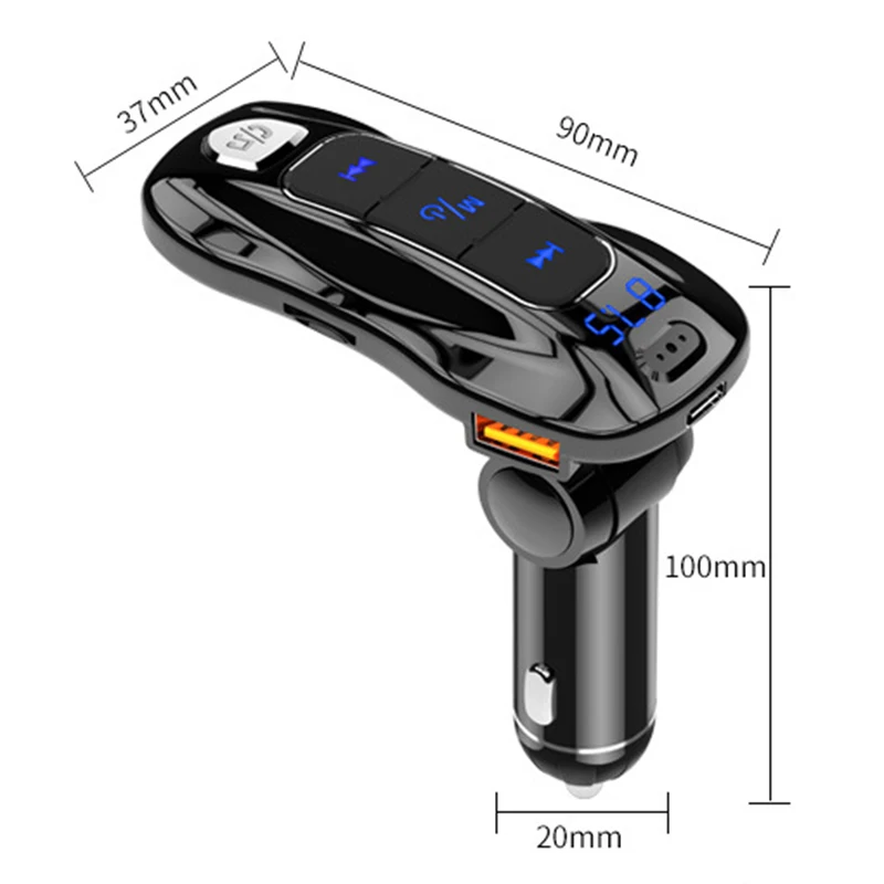 MAYITR 1 шт. портативный bluetooth 5 0 беспроводной FM передатчик PD3.0 Быстрая зарядка