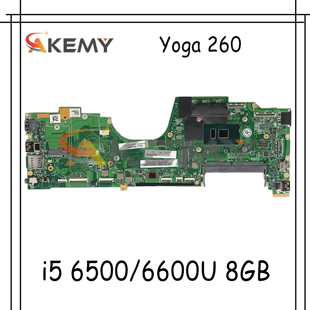 Для Lenovo ThinkPad Йога 260 ноутбук материнская плата LA-C582P i5 6500/6600U 8 Гб оперативная