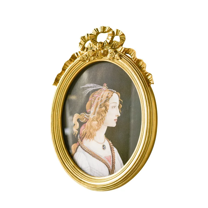 

Vintage Resin Photo Frame Carved Gold Photo Frames for Baby Picture Holder Ornament Wedding Classic Home Decoration