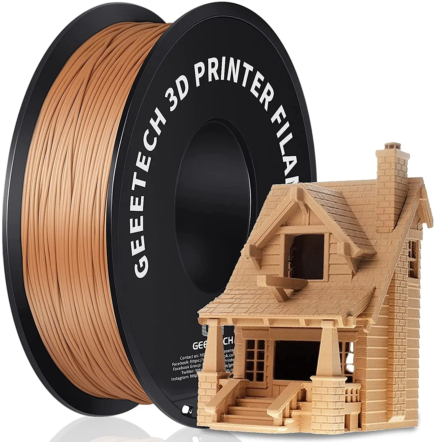 

1KG/Spool New 3D Printer Laywood Orignial Quality 1.75mm Wood Filament Sample Natural Wood Color