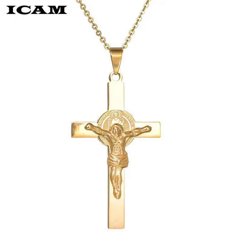Ожерелье из нержавеющей стали с подвеской в виде распятия | Украшения и