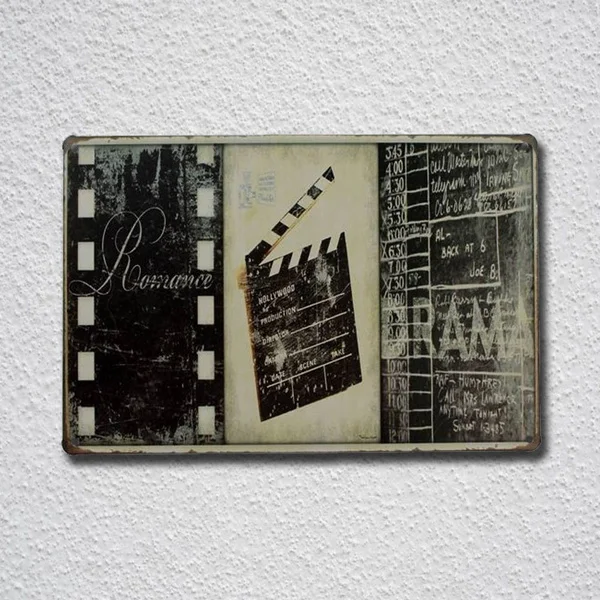 

Filmstrip Vintage Tin Sign Metal Sign Metal Poster Metal Decor Metal Painting Wall Sticker Wall Sign Wall Decor