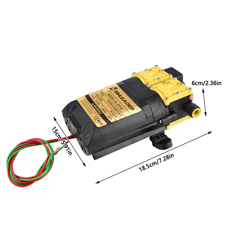 

12V High Pressure Agricultural Electric Water Pump Water Sprayer Pump Dual-Core Power Water Pump Agricultural Electric Sprayer