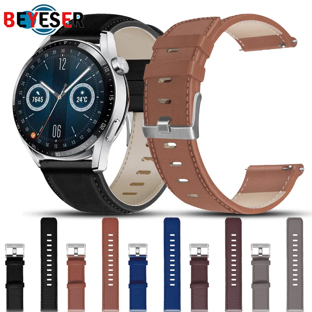

NEW Leather Strap For Huawei Watch GT 3 GT3 46mm/GT Runner 46mm Watchband Bracelet For Huawei Watch 3/GT 2 Pro Wristband 22mm
