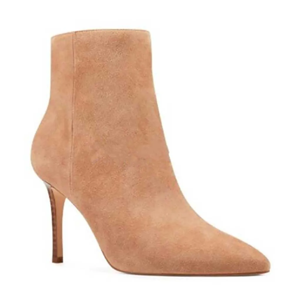 

WETKISS Fashion Ladies Ankle Boots Pointed Toe Thin High Heels Shoes Woman Stiletto Heel Stripe Booties Women Fashion Boot Big