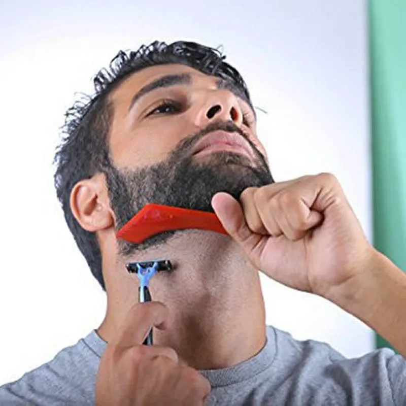 Men's Beard Combs Hair Trimmers Plastic Men Shaping Styling Template Comb Beauty Tool for Trim Templates Ruler | Красота и