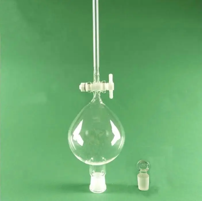 Стеклянная разделительная Воронка в форме шара с PTFE стопкой| |
