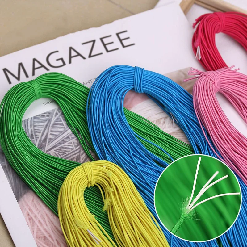 1mm Beading Elastic Stretch Beaded String Strap Rope Bead Bracelet Elastic Stretch Beads DIY Sewing Accessories 8/24meters