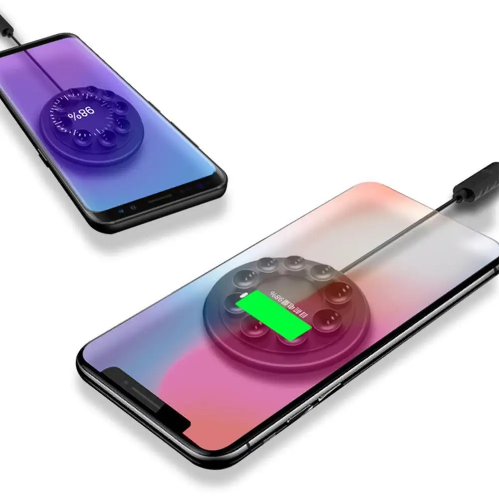 Беспроводное зарядное устройство с присоской паука Qi подходит для iPhone Xr Xs Max