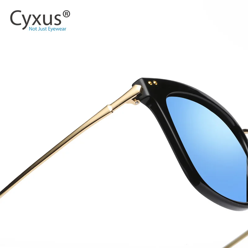 Cyxus Classic UV 400 поляризованные солнцезащитные очки зеркальные негабаритные солнцезащитные очки с защитой UVA UVB для женщин-1913