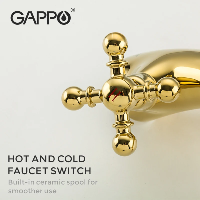 GAPPO Gold Basin Faucet bathroom basin mixer water tap waterfall faucet Hot &amp Cold Water torneira |