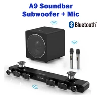 jy audio a9 bluetooth speaker 8 voice units surround sound integrated home theater tv soundbar with 8 inch subwoofer
