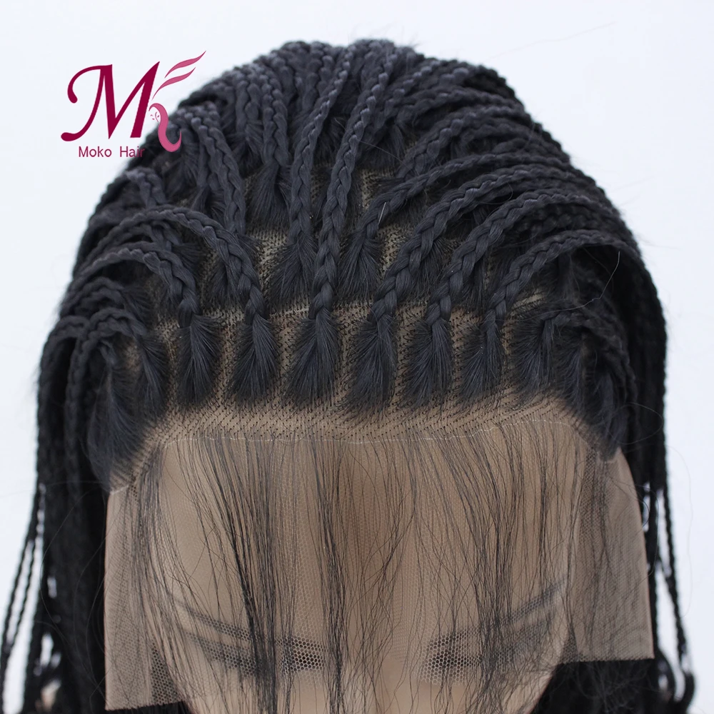 Парик для косплея Moko из черных вьющихся волос термостойкие волоконные