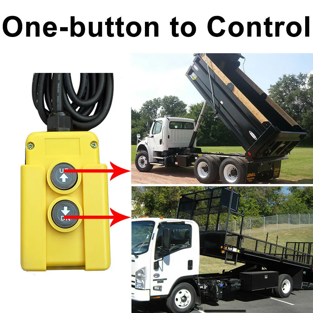 

6L Single acting Trailer pump Electric Hydraulic Pump Power-Up Supply Unit for Dump Truck(6 Quart Single Acting 12V)