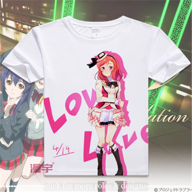 

Love live! School Idol Project Honoka Kosaka Eli Ayase Kotori Minami Cosplay Costume Cloth Adult Kids Child Short Sleeve T-shirt