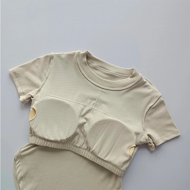 Yoga Shirts With Chest Pad Short Sleeve Women Fitness Crop Top Workout Tops Running T-shirts Blouse Gym Clothing Sportswear