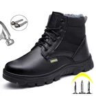 2020 зимняя обувь Для мужчин безопасная обувь Для мужчин Сталь носок обувь с защитой от проколов-доказательство сапоги; Обувь для работы; Для мужчин Плисовые теплые зимние полусапоги; Мужская обувь