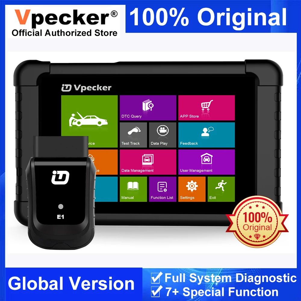 VPECKER E1 OBD2 автомобильный сканер профессиональная полная система автомобиля