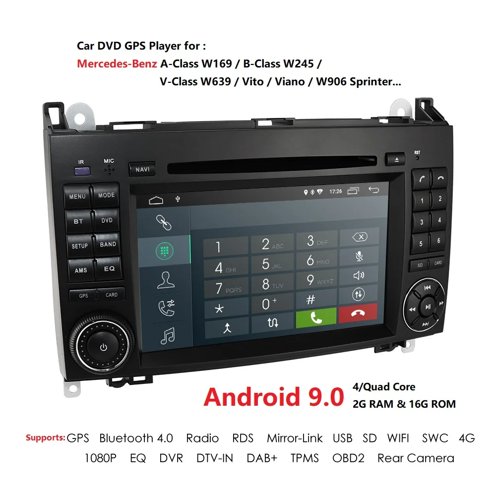 Низкая цена 2din автомобильный DVD gps головное устройство для Mercedes Benz B200 A B Class W169 W245 Viano Vito W639 Sprinter W906 4G Bluetooth радио