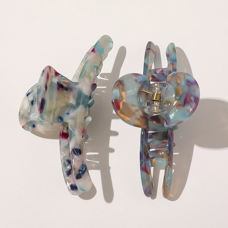 

Women Acetate Hair Claws Hair Accessories Fashion Barrettes Clips Jewelry Simple Geometric Shiny Hairpins Girl Hairgrip Headwear