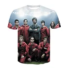 2021 новый фильм деньги Heist House of Paper La Casa De Papel футболка летние Для мужчин 3D печатных футболка в стиле хип-хоп Уличная футболка