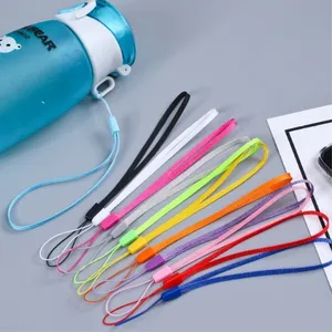 25pcs hand wrist lanyard string short grip lanyard mobile phone strap for usb flash drive keychain id badge holder diy hang rope free global shipping