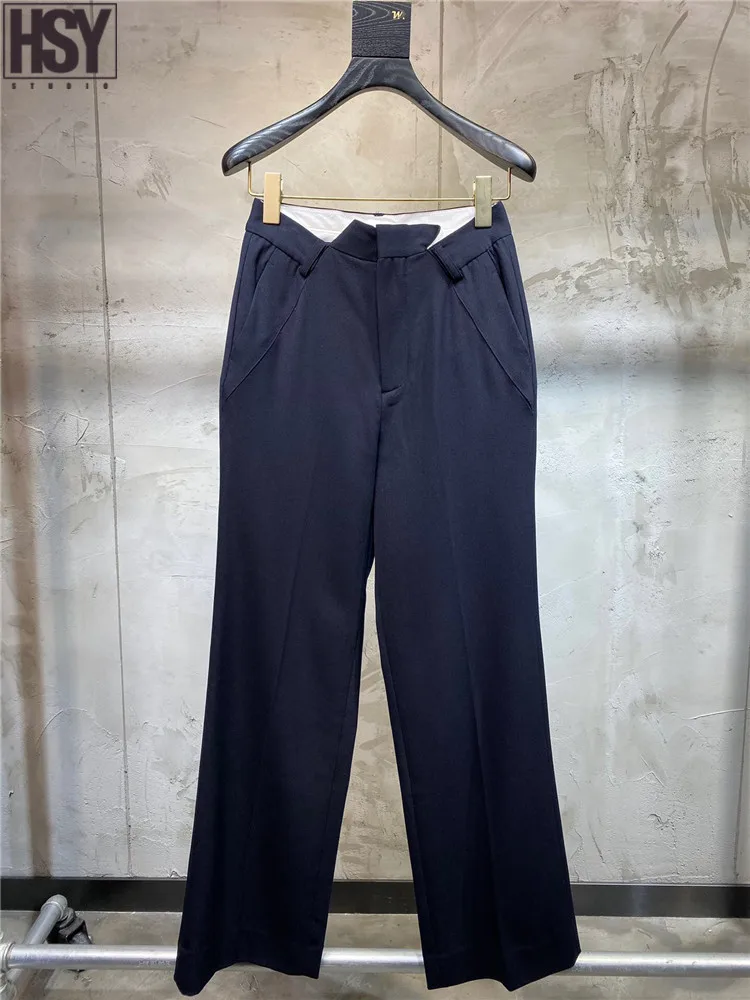 【HSY】2019 осень зима новые женские костюмы пионерский дизайн ассиметричная талия