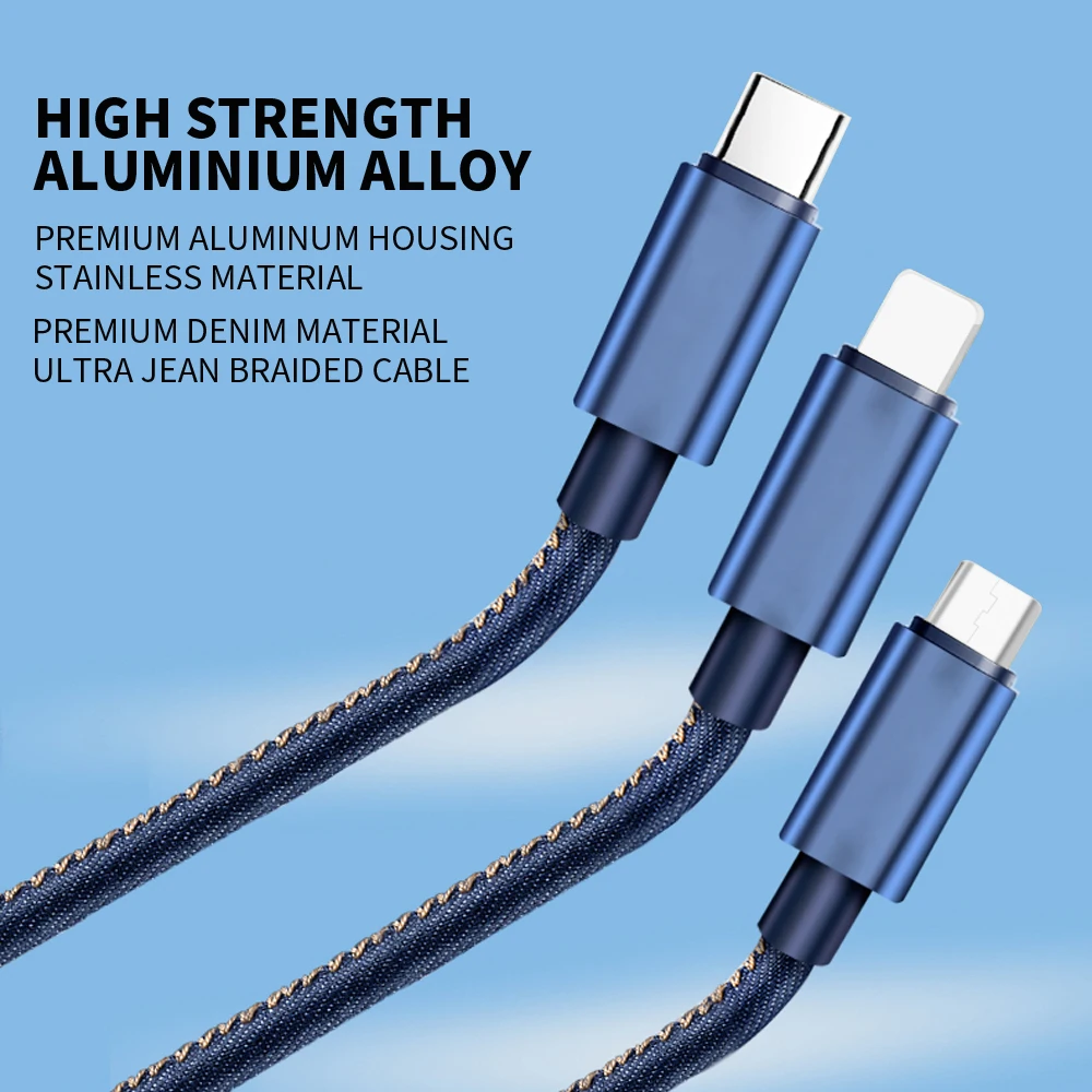 VOXLINK USB кабель 3 в 1 для iPhone XS Max XR X 8 7 зарядное устройство Micro USB кабель для Android USB TypeC для samsung S9 S8 телефонные кабели