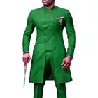 VEIAI 2021 зеленый двубортный мужской костюм женский смокинг мужское свадебное платье официальный Блейзер костюм для выпускного вечера Tailcoa